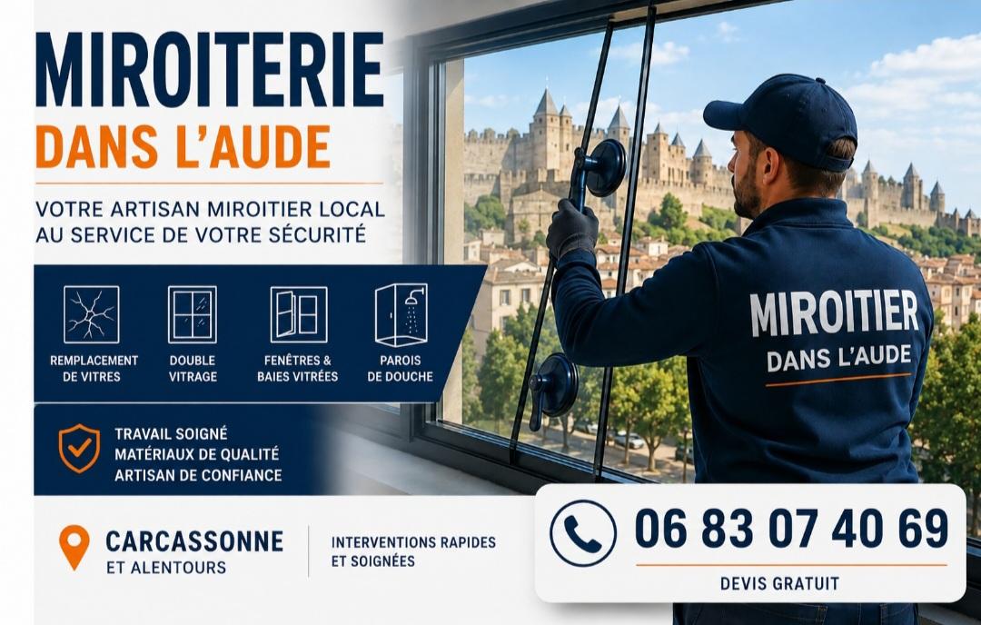 Vitrier dans l'Aude, spécialiste en remplacement tout type de vitrage, et double vitrage