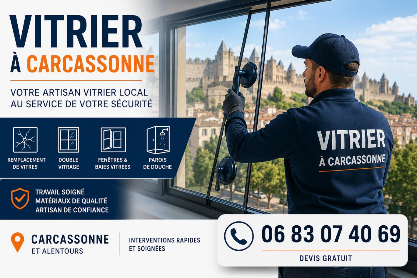 Vitrier a Carcassonne